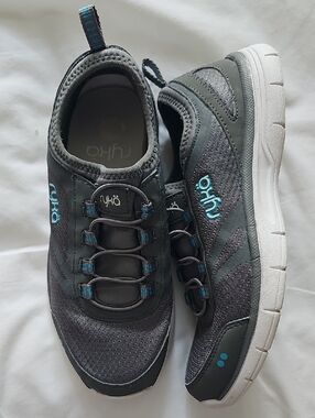 Ryka Gray and Teal Athletic Sneakers